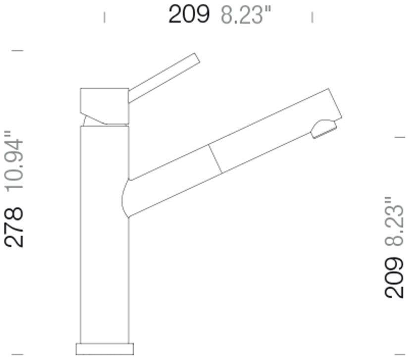 Dřezová baterie Schock Altos W Masivní nerezová ocel
