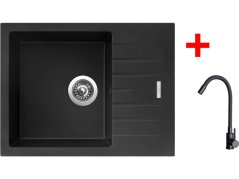 Sinks PERFECTO 650 Metalblack + ELASTA čierná matná Sinks PERFECTO 650 Metalblack + ELASTA čierná matná