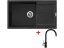 Set Sinks Ultima 860 XXL Metalblack + Vitalia GR