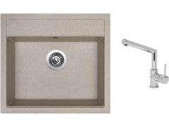 Set Sinks SOLO 560 Avena + baterie Sinks MIX 350 P chrom