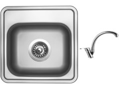 Set Sinks BAR 380 V matný + batéria Sinks EVERA chróm Set Sinks BAR 380 V matný + batéria Sinks EVERA chróm