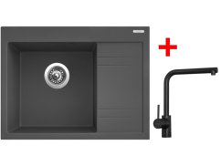 Set Sinks RIM 650 L Titanium + Elka černá matná Set Sinks RIM 650 L Titanium + Elka černá matná