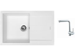 Set Sinks AMANDA 780 Milk + baterie Sinks MIX 3 chrom Set Sinks AMANDA 780 Milk + baterie Sinks MIX 3 chrom