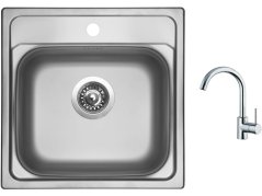Set Sinks MANAUS 480 V matný + batéria Sinks MIX 35 chróm