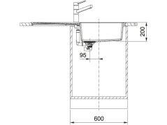 Tectonitový drez Franke S2D 611-100 Biela