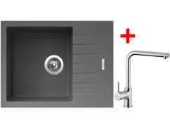 Sinks PERFECTO 650 Titanium + Elka Sinks PERFECTO 650 Titanium + Elka