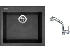 Set Sinks CUBE 560 Metalblack + batéria Sinks MIX 3 S Chróm Set Sinks CUBE 560 Metalblack + batéria Sinks MIX 3 S Chróm