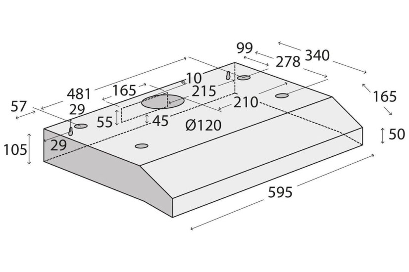 Concept OPP1360bc podvěsná digestoř černá 60 cm - 11
