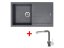 Set Sinks Amanda 860 Titanium + Mix 3 P GR