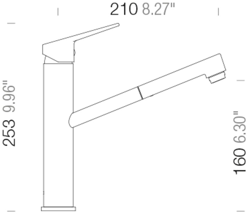 Dřezová baterie Schock Metis 120 Nerez
