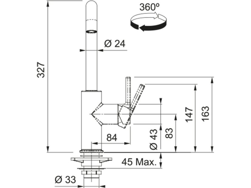 Dřezová baterie Franke FN 5540.424 URBAN 2.0 Kašmír - 3