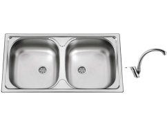 Set Sinks OKIO 780 DUO M matný + baterie Sinks EVERA chrom Set Sinks OKIO 780 DUO M matný + baterie Sinks EVERA chrom