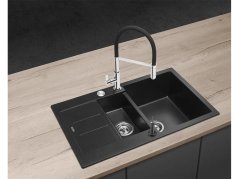 Granitový dřez Concept DG205C60bc Cubis Černý - 2