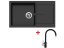 Set Sinks Infinity 860 Metalblack + Vitalia GR