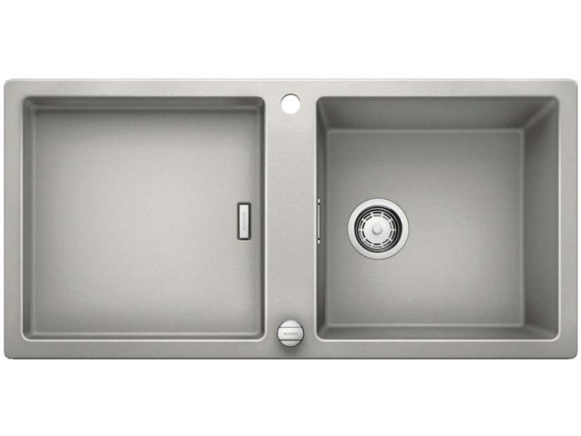 Granitový drez Blanco ADON XL 6 S perlovo šedá prevedenie s excentrom prís