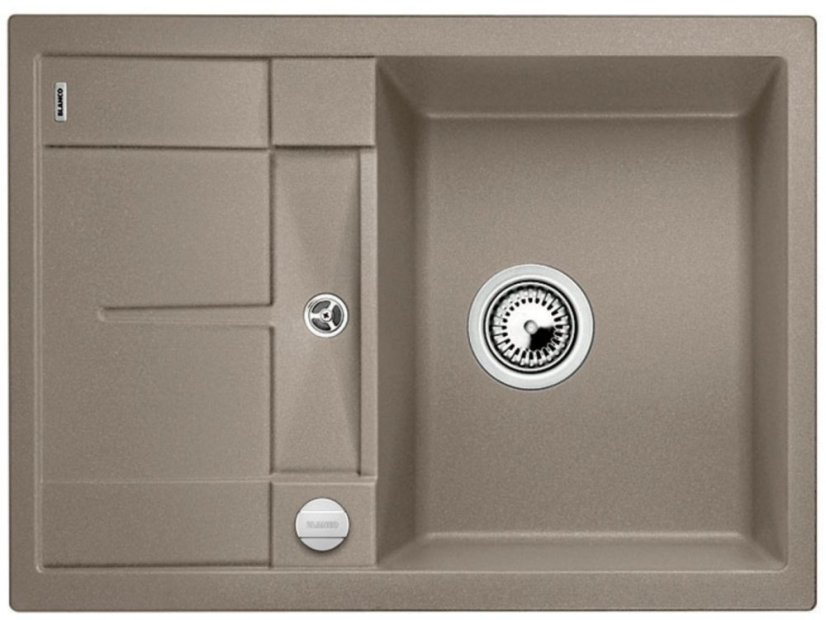 Granitový dřez Blanco METRA 45 S Compact Silgranit tartufo oboustranné provedení s excentr