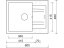 Set Sinks Linea 600 Metalblack + Flexia