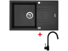 Set Sinks Linea 780 XC Metalblack + Vitalia černá matná