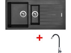 Set Sinks Perfecto 1000.1 Metalblack + Elasta nerez/černá Set Sinks Perfecto 1000.1 Metalblack + Elasta nerez/černá