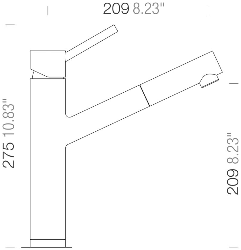 Dřezová baterie Schock Altos Nerez nízkotlaká