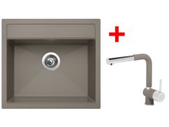 Set Sinks Solo 560 Truffle + Mix 3 P GR Set Sinks Solo 560 Truffle + Mix 3 P GR