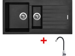 Set Sinks Perfecto 1000.1 Pureblack + Elasta nerez/černá Set Sinks Perfecto 1000.1 Pureblack + Elasta nerez/černá