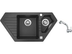 Set Sinks BRAVO 850.1 Granblack + batéria Sinks MIX 3 S Chróm Set Sinks BRAVO 850.1 Granblack + batéria Sinks MIX 3 S Chróm