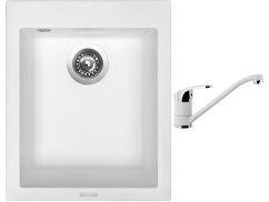 Set Sinks CUBE 410 Milk + baterie Sinks Pronto Milk Set Sinks CUBE 410 Milk + baterie Sinks Pronto Milk