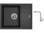 Set Sinks LINEA 600 N Metalblack + batéria Sinks MIX 3 chróm