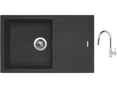Set Sinks LINEA 780 N Granblack + batéria Sinks MIX 35 P chróm Set Sinks LINEA 780 N Granblack + batéria Sinks MIX 35 P chróm