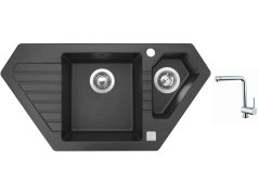 Set Sinks BRAVO 850.1 Granblack + batéria Sinks MIX 3 chróm Set Sinks BRAVO 850.1 Granblack + batéria Sinks MIX 3 chróm