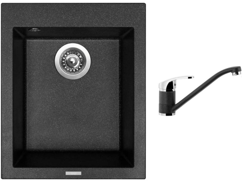 Set Sinks CUBE 410 Granblack + batéria Sinks Pronto Grandblack