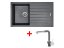 Set Sinks Perfecto 860 Titanium + Mix 3 P GR