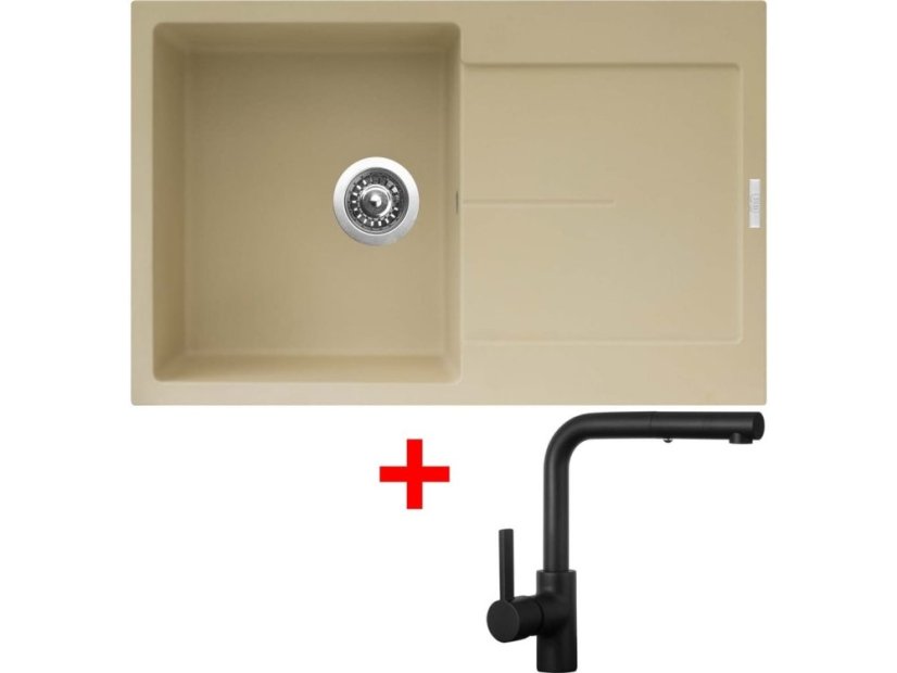 Sinks ULTIMA 790 Sahara + ENIGMA S čierná matná