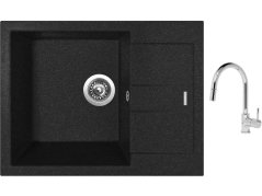 Set Sinks AMANDA 650 Granblack + batéria Sinks MIX 35 P chróm Set Sinks AMANDA 650 Granblack + batéria Sinks MIX 35 P chróm