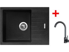 Sinks PERFECTO 650 Granblack + ARCO čierná matná Sinks PERFECTO 650 Granblack + ARCO čierná matná