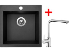 Set Sinks Viva 455 Metalblack + Elka Set Sinks Viva 455 Metalblack + Elka