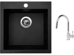 Set Sinks VIVA 455 Granblack + baterie Sinks MIX 35 P chrom