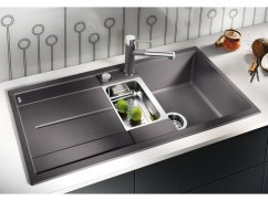 Granitový drez Blanco METRA 6 S antracit s excentrom Granitový drez Blanco METRA 6 S antracit s excentrom