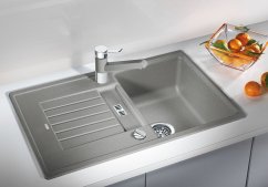 Granitový drez Blanco ZIA 45 S sivá vulkán s excentrom