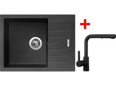 Sinks PERFECTO 650 Pureblack + ENIGMA S čierná matná Sinks PERFECTO 650 Pureblack + ENIGMA S čierná matná