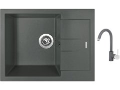 Set Sinks AMANDA 650 Titanium + baterie Sinks MIX 35 Titanium Set Sinks AMANDA 650 Titanium + baterie Sinks MIX 35 Titanium