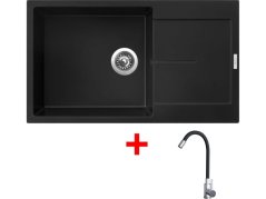 Sinks ULTIMA 860 XXL Pureblack + Elasta nerez/čierná Sinks ULTIMA 860 XXL Pureblack + Elasta nerez/čierná