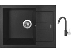 Set Sinks AMANDA 650 Metalblack + baterie Sinks MIX 35 Metalblack Set Sinks AMANDA 650 Metalblack + baterie Sinks MIX 35 Metalblack
