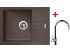 Sinks PERFECTO 650 Marone + VITALIA lesklá Sinks PERFECTO 650 Marone + VITALIA lesklá