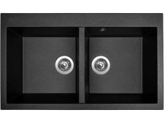 Set Sinks AMANDA 860 DUO Metalblack + batéria Sinks PRONTO Metalblack