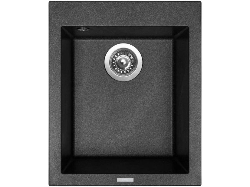 Set Sinks CUBE 410 Metalblack + batéria Sinks MIX 3 chróm
