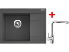 Set Sinks RIM 650 L Titanium + Elka Set Sinks RIM 650 L Titanium + Elka