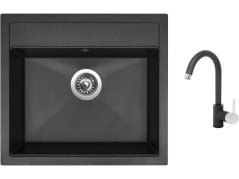 Set Sinks SOLO 560 Granblack + baterie Sinks MIX 35 Granblack Set Sinks SOLO 560 Granblack + baterie Sinks MIX 35 Granblack