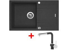 Set Sinks Linea 780 XC Granblack + Mix 3 P GR Set Sinks Linea 780 XC Granblack + Mix 3 P GR